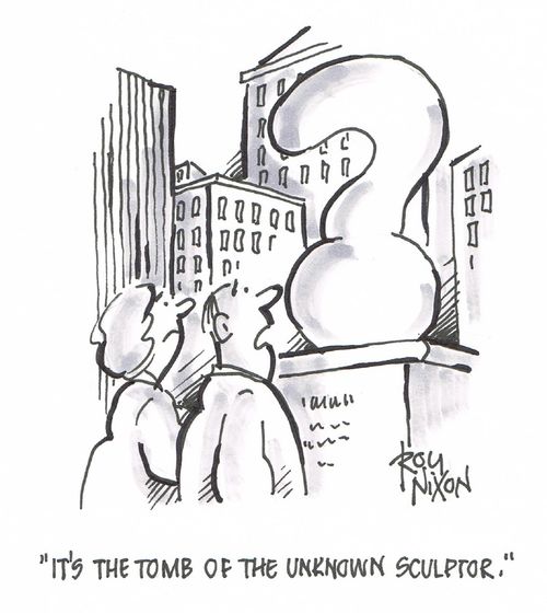 "It's the tomb of the unknown Sculptor."