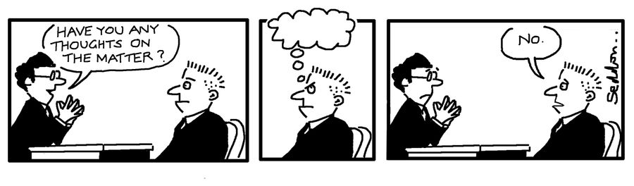 "Have you any thoughts on the matter?"