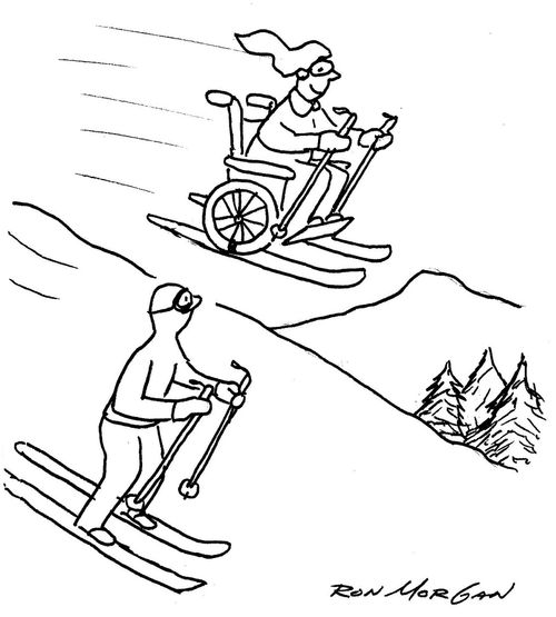 Skiing in a wheelchair