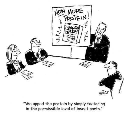 "We upped the protein by simply factoring in the permissible level of insect parts."