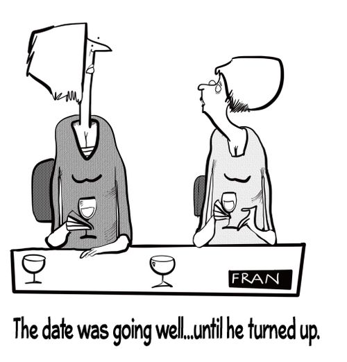 "The date was going well. . . until he turned up."