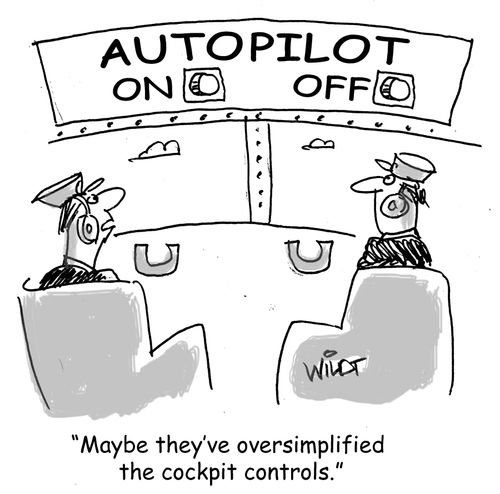 "Maybe they've oversimplified  the cockpit controls."