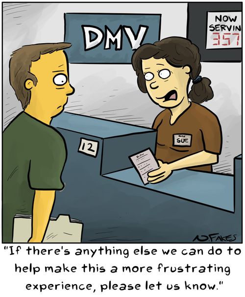 "If there's anything else we can do to help make this a more frustrating experience, please let us know."