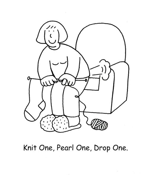 Knit One, Pearl One, Drop One.