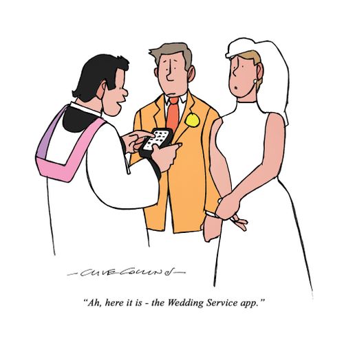 "Ah, here it is - the Wedding Service app."