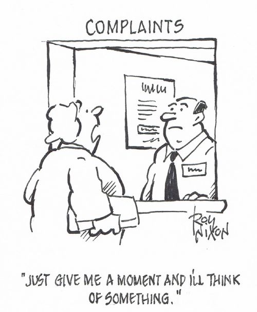 "Just give me a moment and I'll think of something."