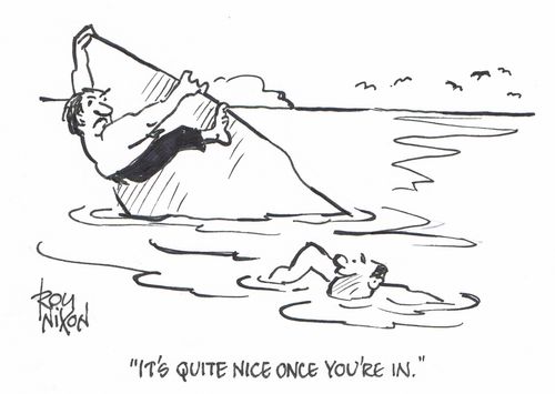 "It's quite nice once you're in."