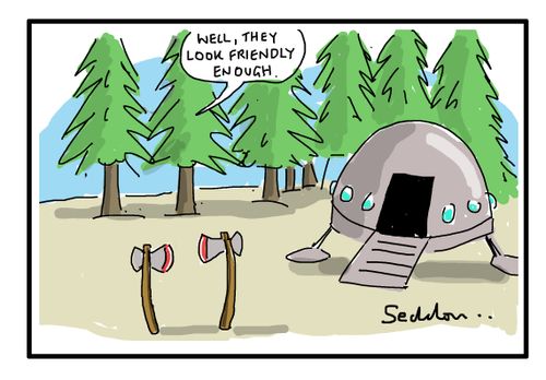 "Well, they look friendly enough."