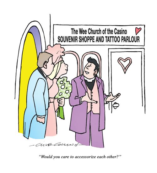 "Would you care to accessorize each other?"