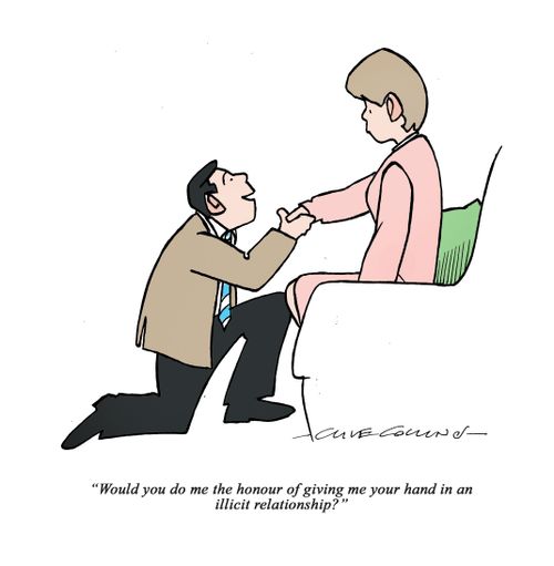 "Would you do me the honor of giving me your hand in an illicit relationship."