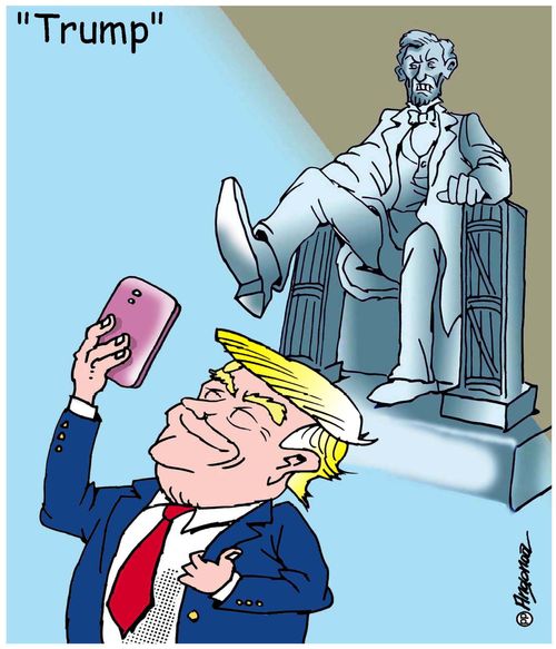 Trump and Lincoln Selfie
