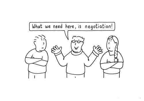 "What we need here, is negotiation!"