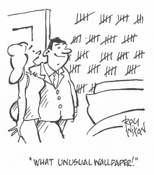 "What unusual wallpaper!"
