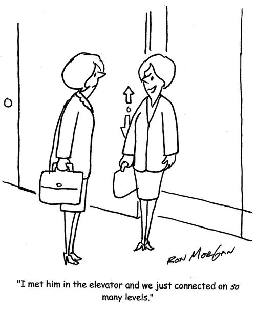 "I met him on the elevator and we just connected on so many levels."