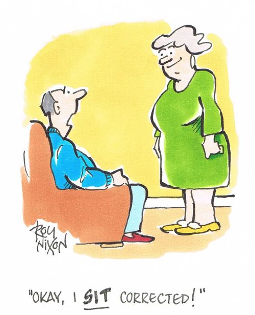 "Okay, I SIT corrected!"