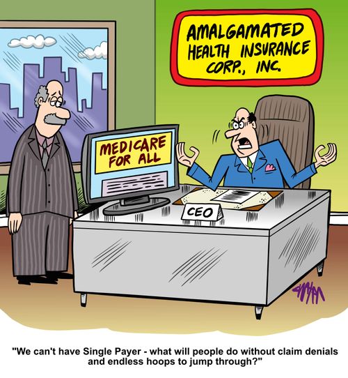 "We can't have Single Payer - what will people do without claim denials and endless hoops to jump through?"