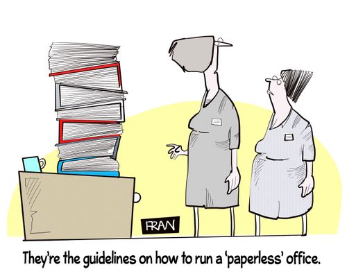 "They are the guidelines on how to run a 'paperless' office."