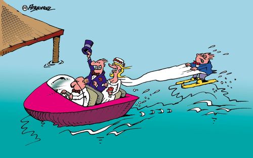 Water Skiing Wedding