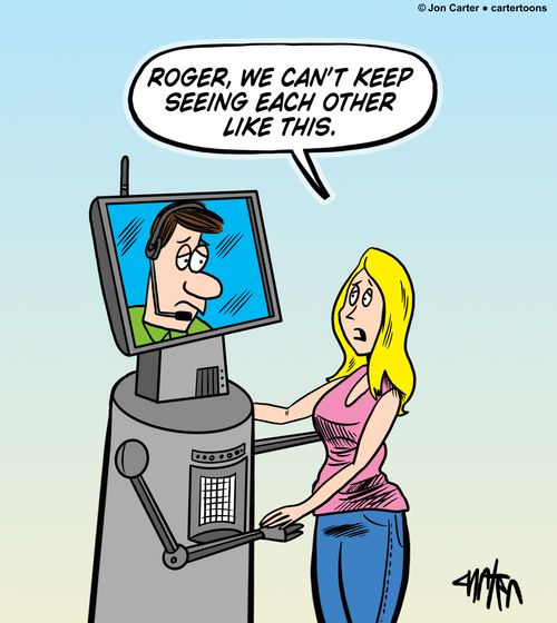 "Roger, we can't keep seeing each other like this."