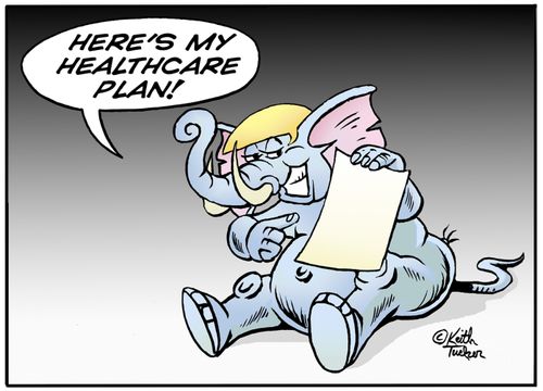 "Here's my healthcare plan!"