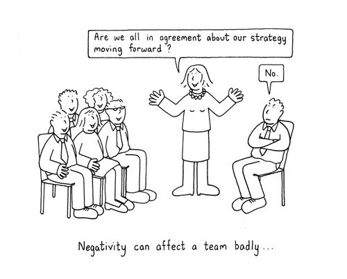 Negativity can affect a team badly. . .