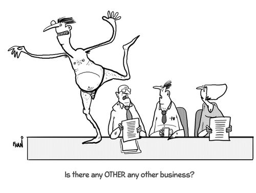 "Is there any OTHER any other business?"