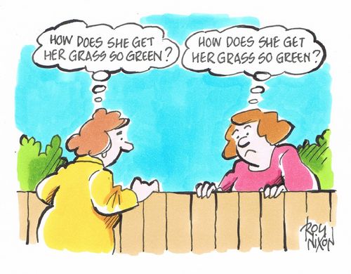How does she get her grass so green?