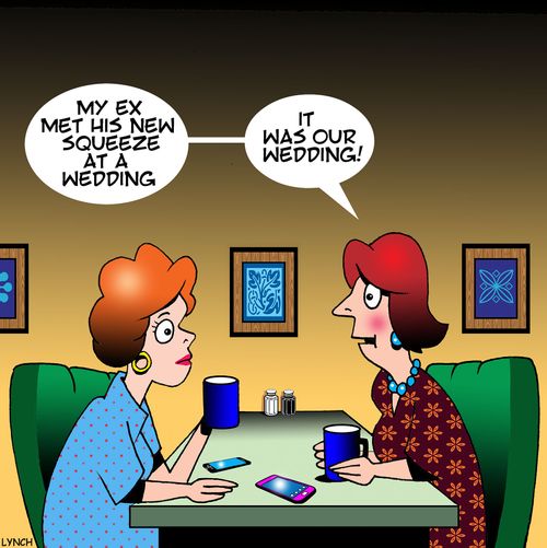 "My Ex met his new squeeze at a wedding. . .It was our wedding!"