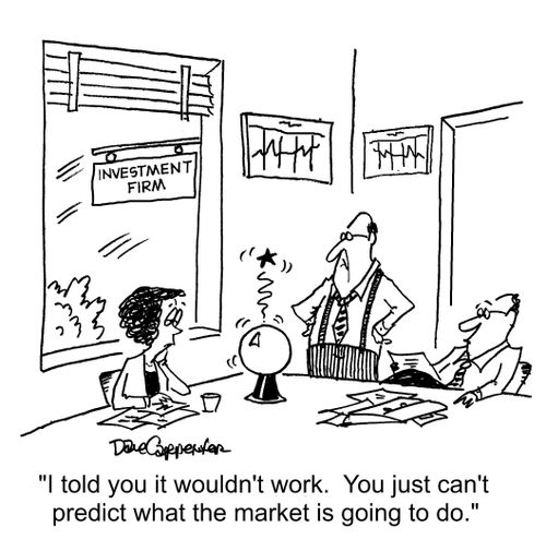 "I told you it wouldn't work. You just can't predict what the market is going to do."