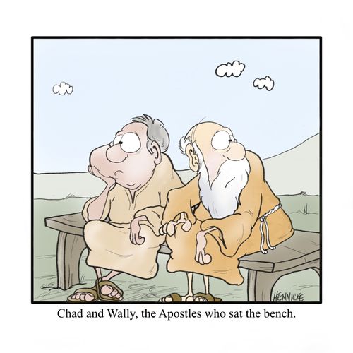 Chad and Wally, the Apostles who sat the bench.