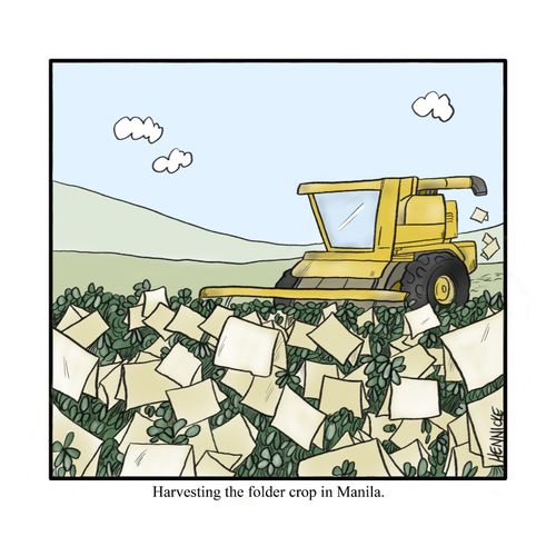 Harvesting the folder crop in Manila