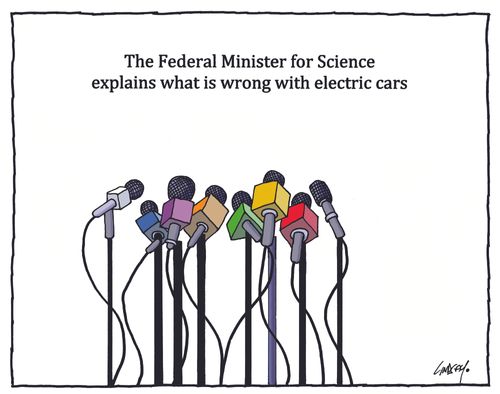 The Federal Minister for Science explains what is wrong with electric cars 