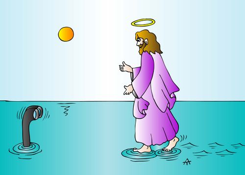 Submarine Sees Jesus Walking on Water