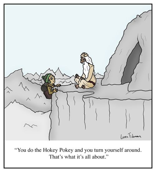 "You do the Hokey Pokey and you turn yourself around. That's what it's all about."