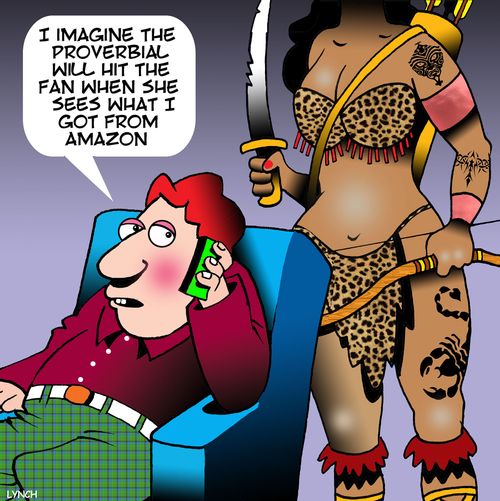"I imagine the proverbial will hit the fan when she sees what I got from amazon."
