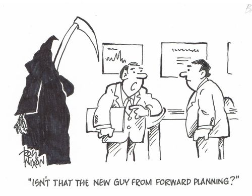 "Isn't that the new guy from Forward Planning?"