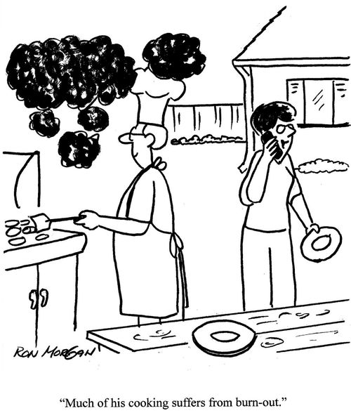 "Much of his cooking suffers from burn-out."