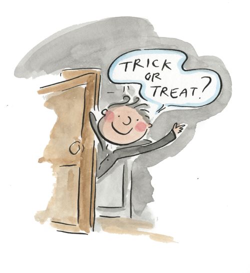 "Trick or treat?"