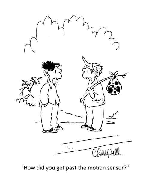 "How did you get past the motion sensor?"