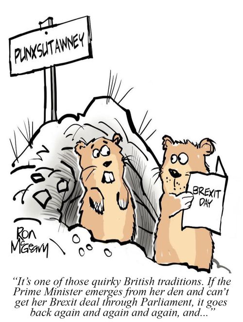 "It's one of those quirky British traditions. If the Prime Minister emerges from her den and can't get her Brexit deal through Parliament, it goes back again and again and again, and. . ."