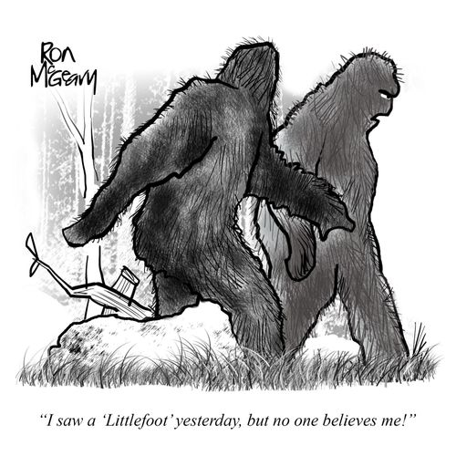 "I saw a 'Littlefoot' yesterday, but no one believes me!"