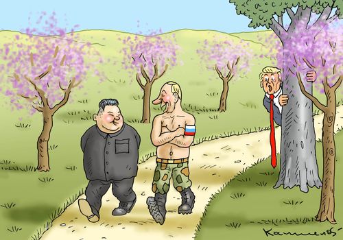 Kim Jong-un and Vladimir Putin