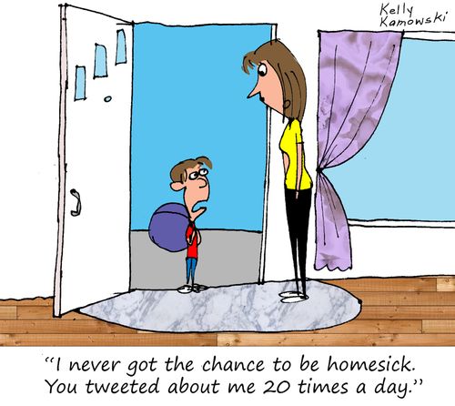 "I never got the chance to be homesick. You tweeted about me 20 times a day."