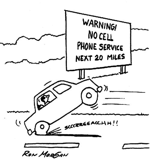Warning! No Cell Phone Service Next 20 Miles.