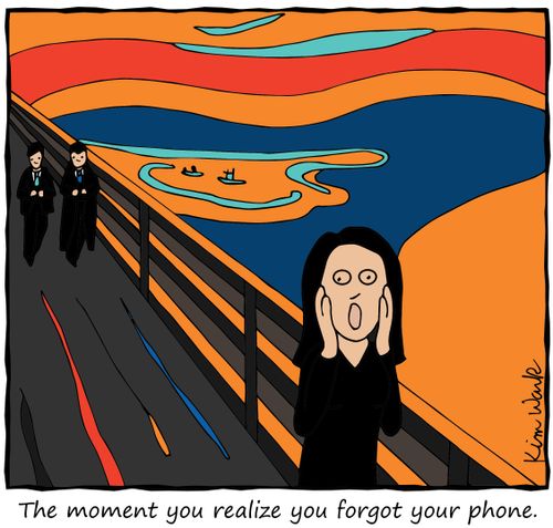 The moment you realize you forgot your phone.