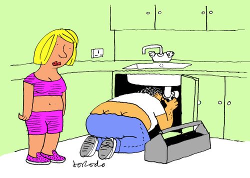 Plumber with two butts.
