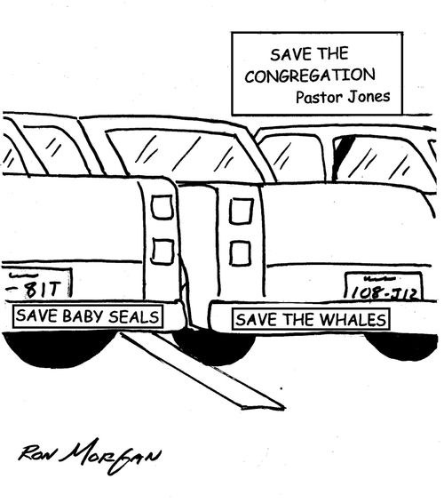 Pastor's Bumper Sticker: Save the Congregation