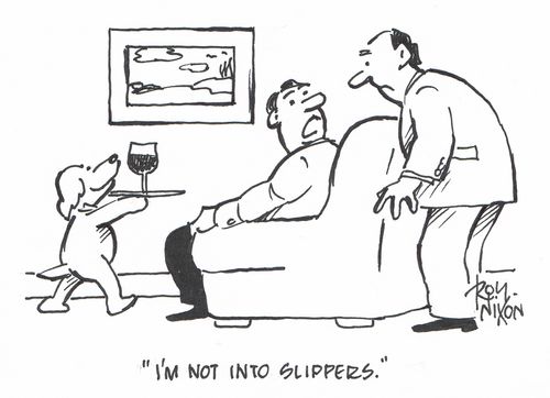 "I'm not into slippers."
