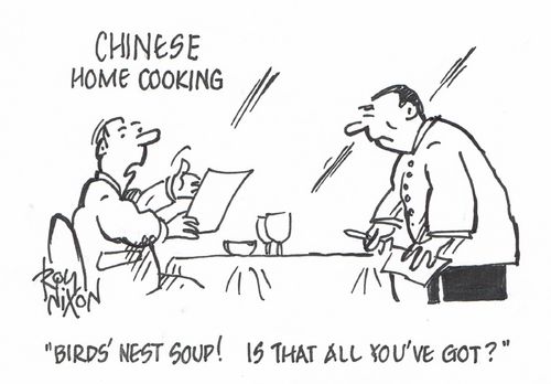 "Birds' nest soup! Is that all you've got?"