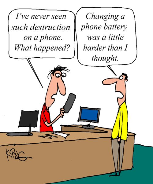 "I've never seen such destruction on a phone. What happened?"